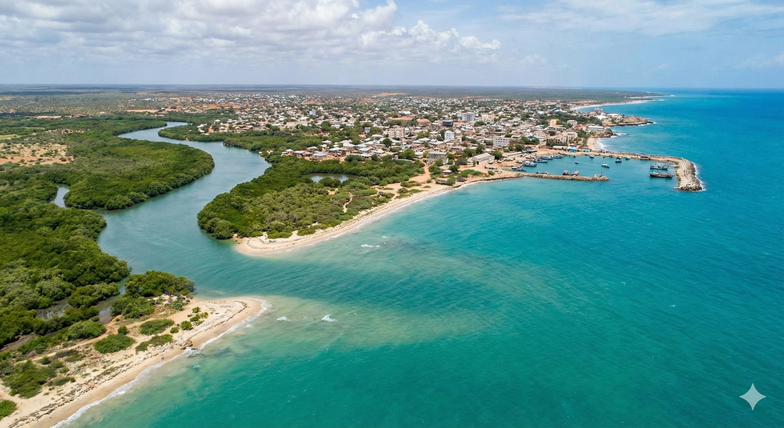 Kismayo and Jubba River in Somalia